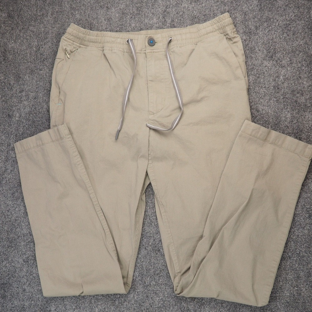 Tommy Bahama Pants Mens 32x30 Med Khaki Solid Cotton Spandex Coastal Beach